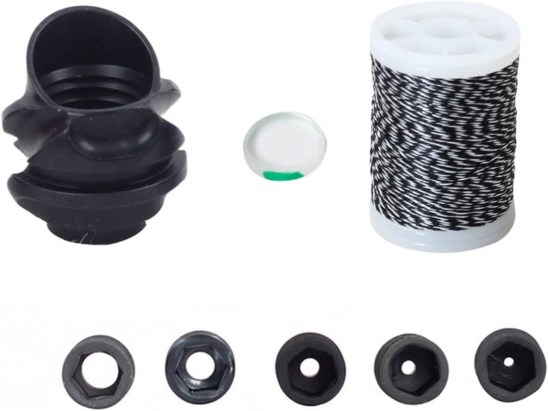 SOPOGER Archery 37/45 Hooed Degree Peep Sight Kit 6X 8X Clarifier and 5 Size Aperture Inner Core Lens Bow Hunting Accessory Peep Sight for Compound Bow with Bow Serving String - Image 1